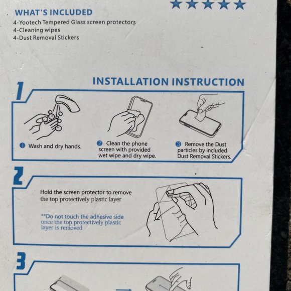 Yootech iPhone 12/12 Pro Tempered Glass Screen Protector 4 Pack - Picture 7 of 7